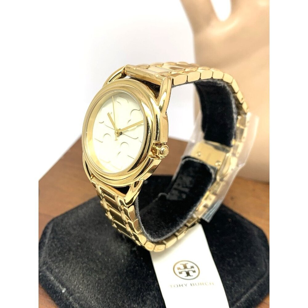 Tory Burch Women's Watch TBW7220 Miller Quartz Cream Dial Gold Stainless Steel - Picture 2 of 13